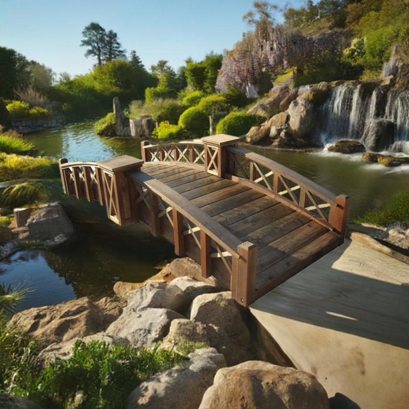 美品BRIDGE 43 Secret Garden Sams Gazebos Secret Garden Bridge 7 ft | Wayfair